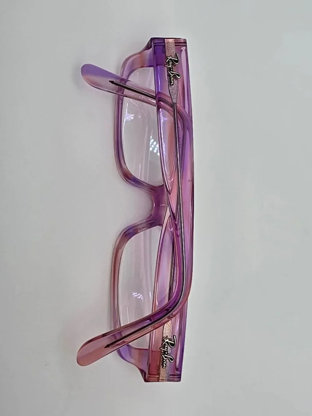 Ray-Ban Jr. RB1512 3530 Purple Pink Crystal Stripe Kids Eyeglasses Frame 46mm